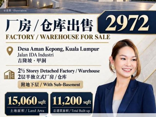 Warehouse for sale in Kepong