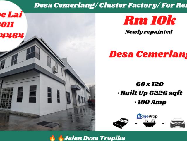 Warehouse for rent in Ulu Tiram, Johor