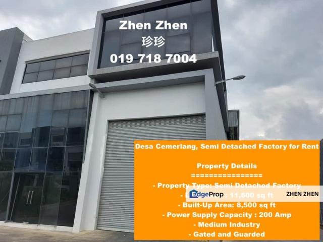 Warehouse for rent in Ulu Tiram, Johor