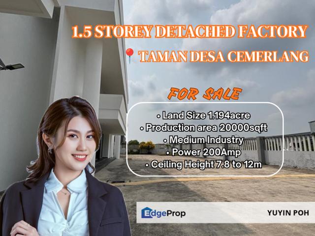 Warehouse for sale in Ulu Tiram, Johor