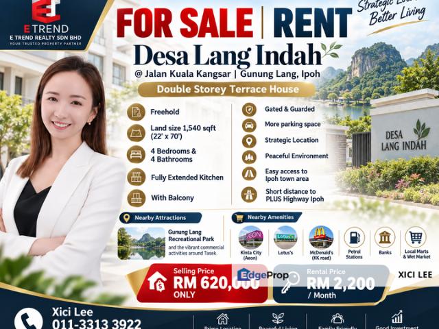 House for rent in Majlis Bandaraya Ipoh, Kinta