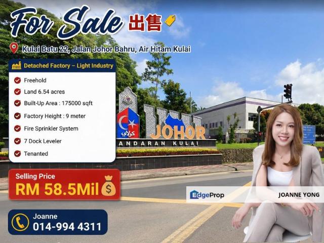 Warehouse for sale in Johor