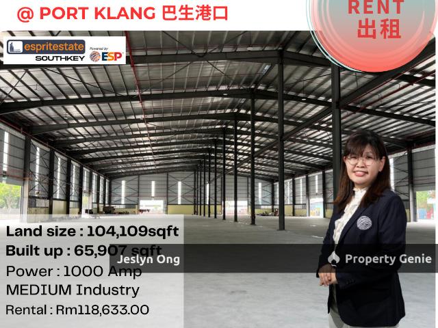 Warehouse for rent in Port Klang, Selangor