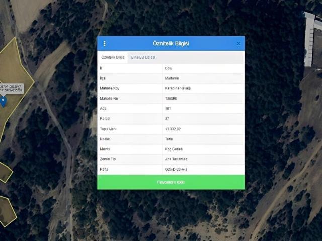 Mudurnu, Bolu içerisinde satılık Arsa