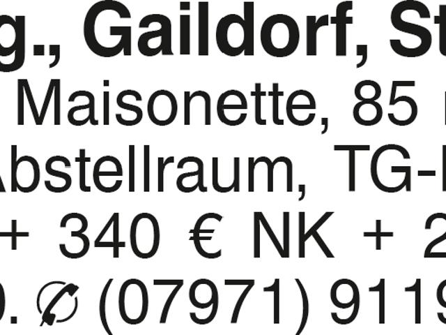 Wohnung mieten in Gaildorf, Baden-Württemberg