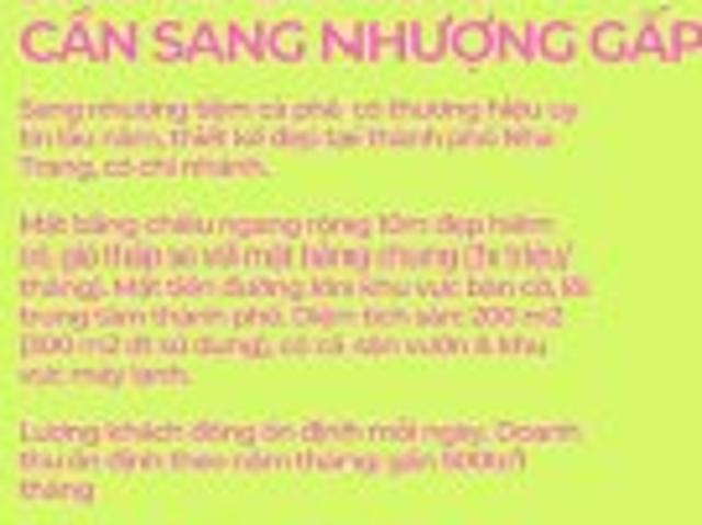 Bất động sản bán tại Khánh Hòa, Xã Giang Thành