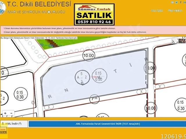 Dikili, İzmir içerisinde satılık Arsa