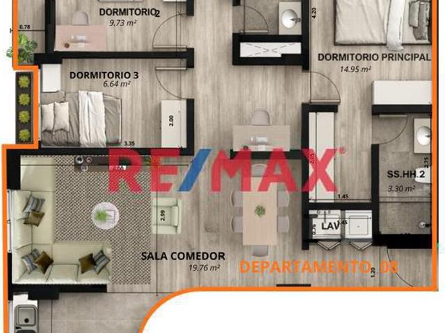 Departamento venta en Caima, Arequipa