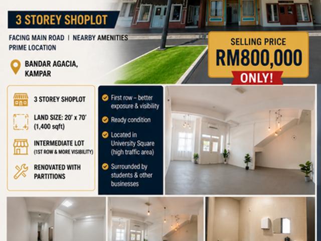 Shop for sale in Perak, Kampar