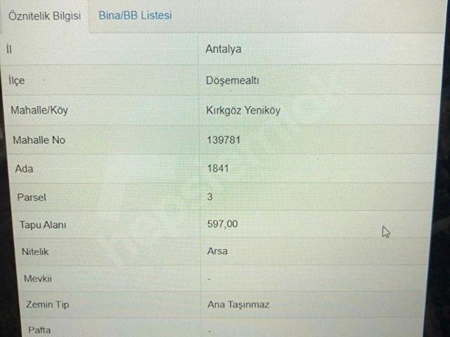 Döşemealti, Antalya içerisinde satılık Arsa