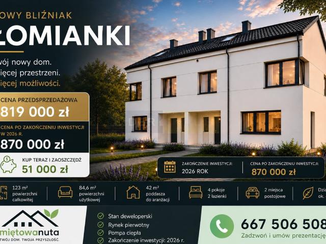 Dom na sprzedaż w Łomianki Majowe, Łomianki