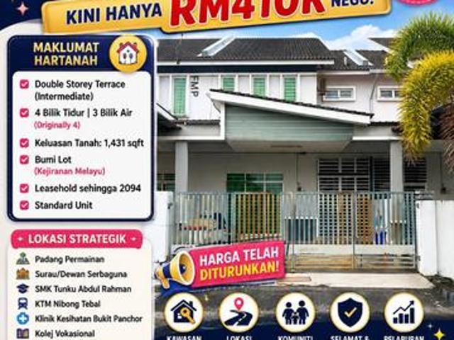 Terraced House for sale in Wellesley, Penang