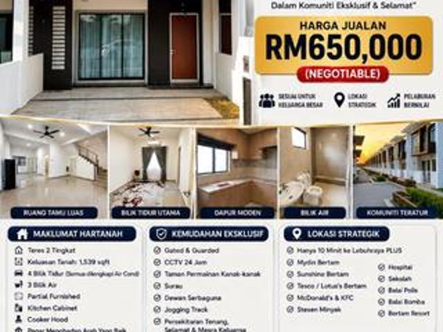 Terraced House for sale in Wellesley, Penang