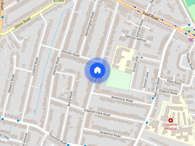 Room for rent in Tolworth, Greater London