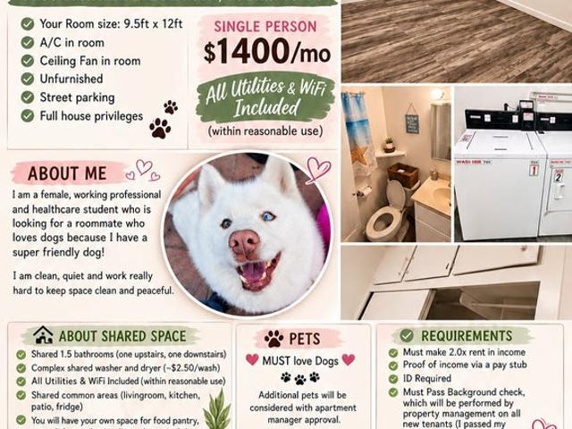 Room for rent in Downey, California