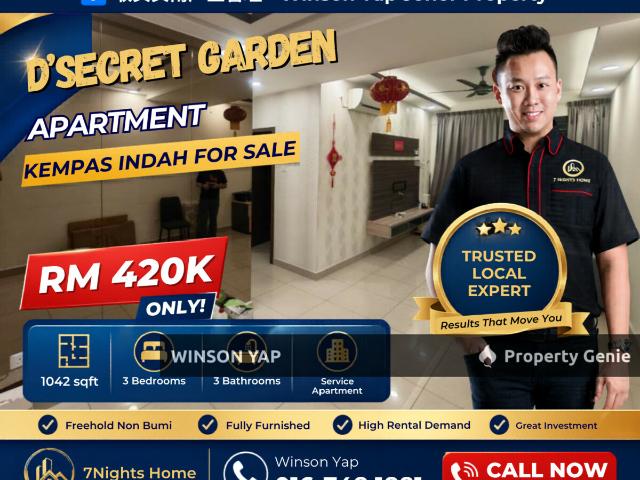 Apartment for sale in Johore Bahru, Johor