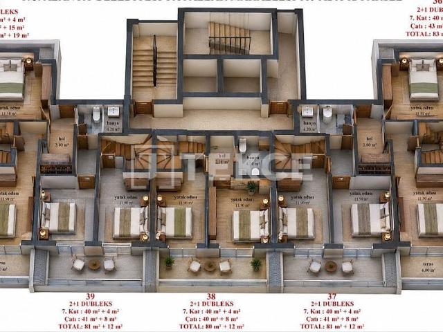 Muratpaşa, Antalya içerisinde satılık Dupleks