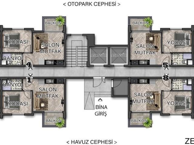 Muratpaşa, Antalya içerisinde satılık Dupleks