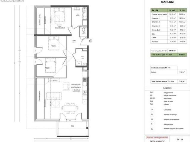 Appartement vente à Saint-Julien-en-Genevois, Marlioz