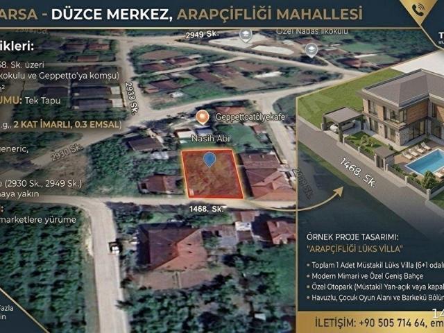 Düzce Merkez, Düzce içerisinde satılık Arsa