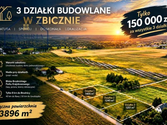 Grunt na sprzedaż w Zbiczno, powiat brodnicki