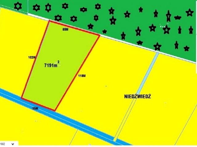 Grunt na sprzedaż w Niedźwiedź, Zachodniopomorskie