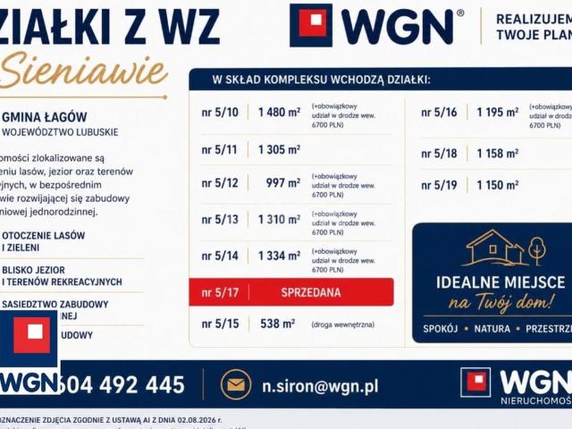 Grunt na sprzedaż w Sokola Góra, Łagów