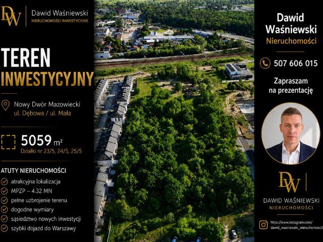 Grunt na sprzedaż w Dębowa, Nowy Dwór Mazowiecki