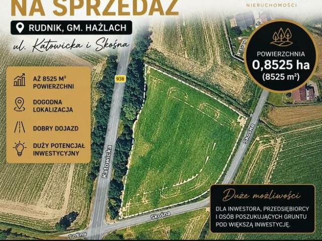 Grunt na sprzedaż w Hażlach, Śląskie