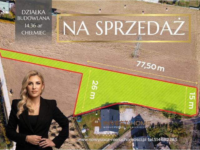 Grunt na sprzedaż w Chełmiec, Małopolskie