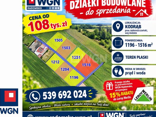 Grunt na sprzedaż w Kodrąb, Łódzkie
