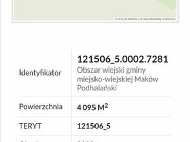Grunt na sprzedaż w Maków Podhalański, powiat suski