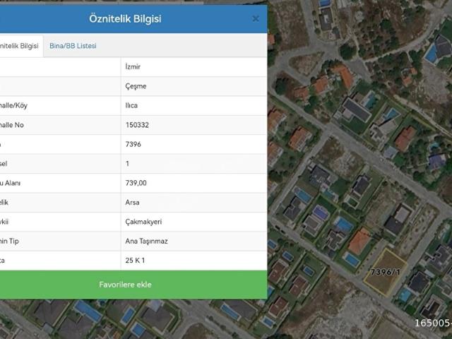 Çeşme, İzmir içerisinde satılık Arsa