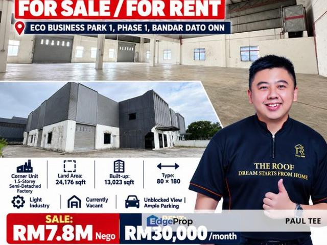 Warehouse for sale in Johor Bahru