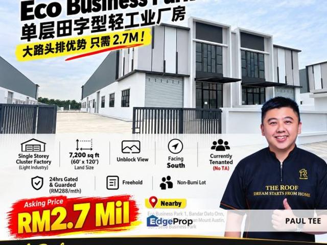 Warehouse for sale in Johor Bahru
