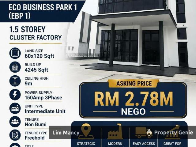 Warehouse for sale in Johore Bahru, Johor