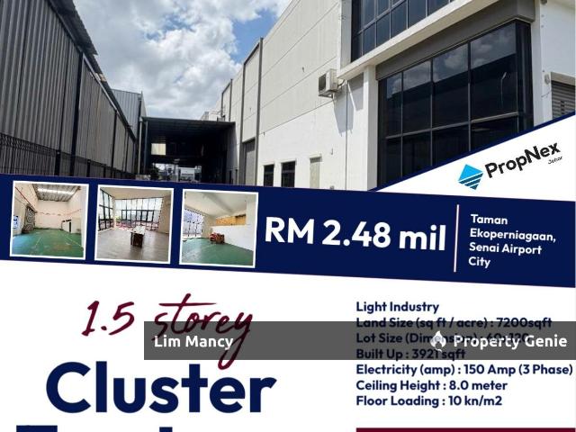 Warehouse for sale in Kulai, Johor