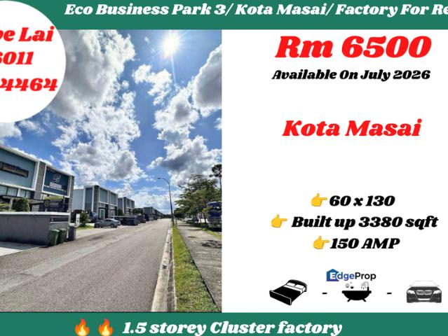 Warehouse for rent in Pasir Gudang, Johor