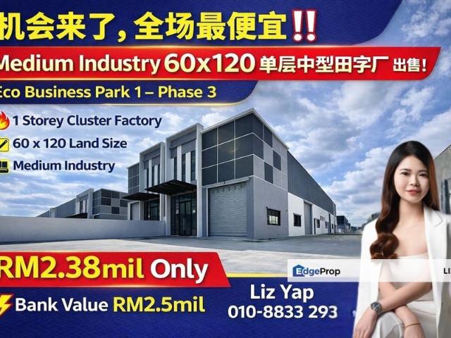 Warehouse for sale in Kediaman Kakitangan Daerah JKR Johor Bahru, Iskandar Puteri