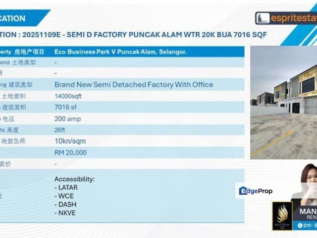 Warehouse for rent in Selangor