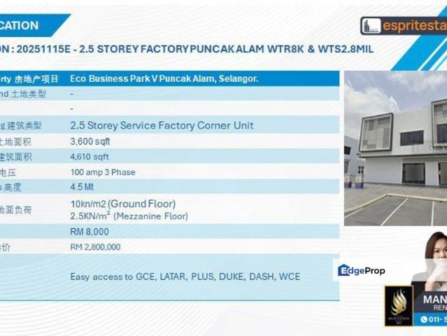 Warehouse for sale in Selangor