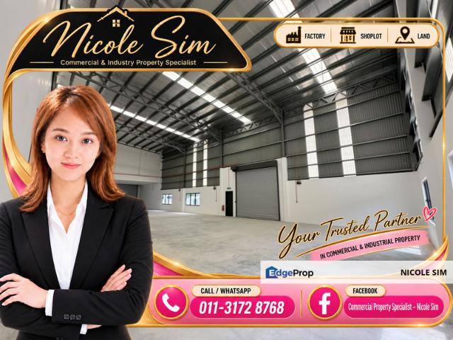 Warehouse for sale in Bandar Puncak Alam, Kuala Selangor