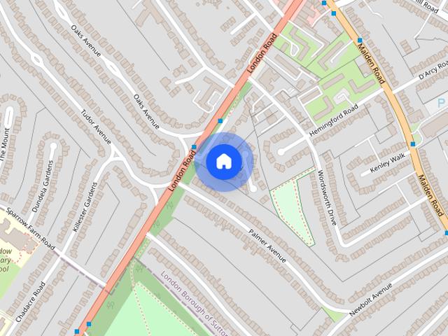 House for rent in London Borough of Sutton, Greater London