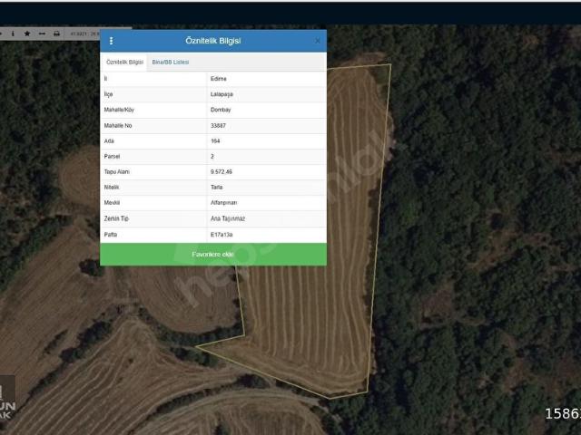 Dombay, Lalapaşa içerisinde satılık Arsa