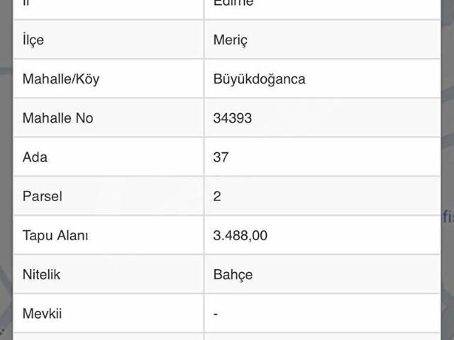 Meriç içerisinde satılık Arsa