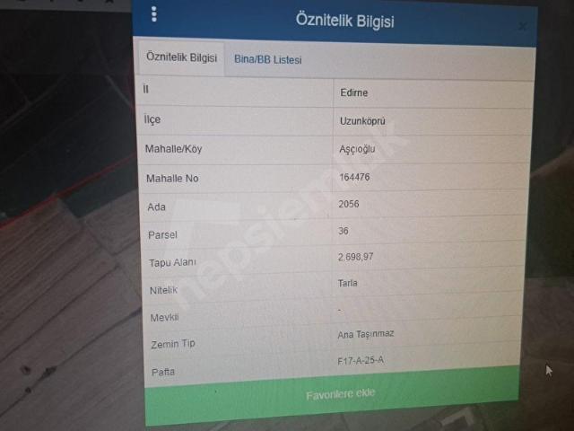 Uzunköprü, Edirne içerisinde satılık mülk