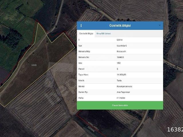 Uzunköprü, Edirne içerisinde satılık Arsa