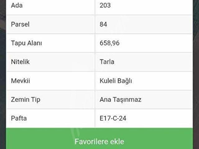 Hazinedar, Havsa içerisinde satılık Arsa