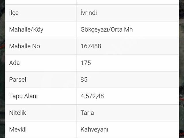 Gökçeyazı, İvrindi içerisinde satılık Arsa