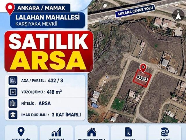 Mamak, Ankara içerisinde satılık Arsa